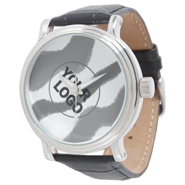 simple minimal add your name MONOGRAM GROOMSMEN  W Watch (Angled)