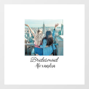 simple minimal add your name photo bridesmaid name