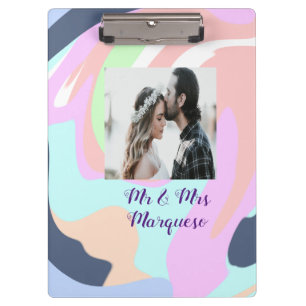 simple minimal add your name photo pastel paint ef clipboard