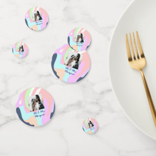simple minimal add your name photo pastel paint ef confetti