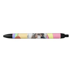 simple minimal add your name photo pink blue green black ink pen