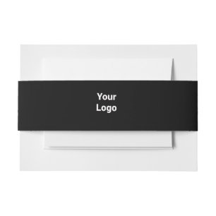 simple minimal add your name photo year watercolor invitation belly band