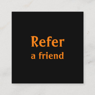simple minimal add your name store salon referral card