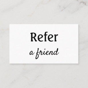 simple minimal add your name store salon referral card