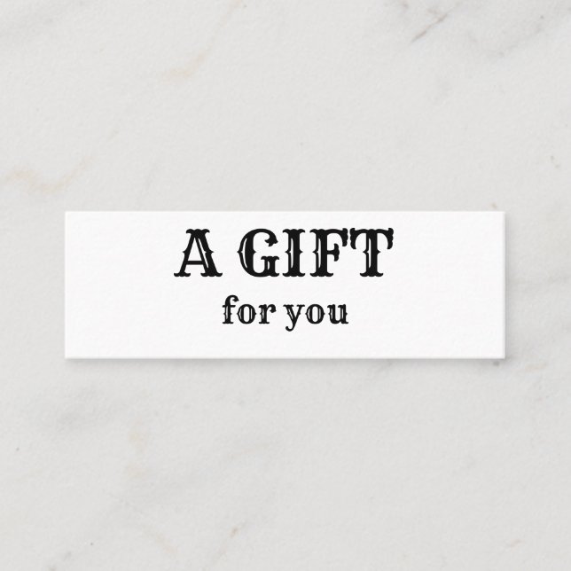 simple minimal add your name text address logo dis mini business card (Front)