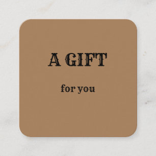 simple minimal add your name text address logo dis square business card