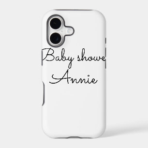 simple minimal add your name text baby shower thro