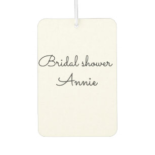 simple minimal add your name text bridal shower t car air freshener