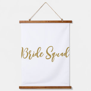 simple minimal add your name text bridesmaid gift hanging tapestry