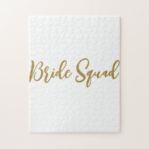 simple minimal add your name text bridesmaid gift jigsaw puzzle