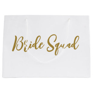 simple minimal add your name text bridesmaid gift  large gift bag