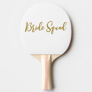 simple minimal add your name text bridesmaid gift ping pong paddle