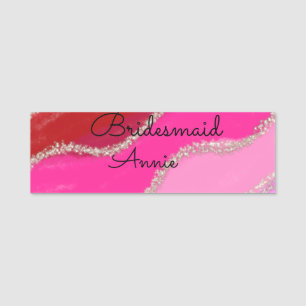 simple minimal add your name text bridesmaid gift tag