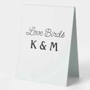 simple minimal add your name text love birds text