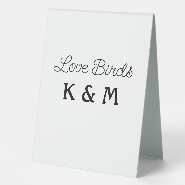 simple minimal add your name text love birds text  (Front)