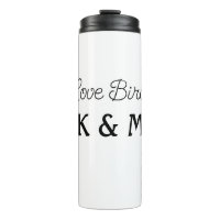 simple minimal add your name text love birds text