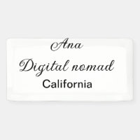 Simple minimal add your name text place california