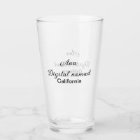 Simple minimal add your name text place california