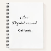 Simple minimal add your name text place california