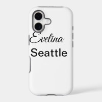 Simple minimal add your name text place city custo