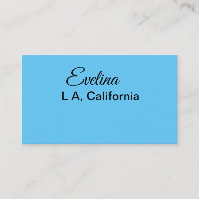 Simple minimal add your name text place city custo business card (Front)