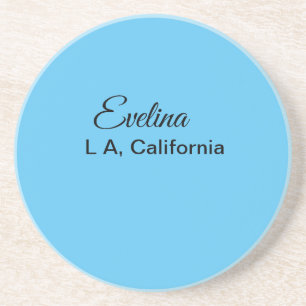 Simple minimal add your name text place city custo coaster