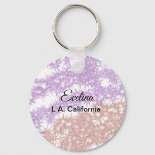 Simple minimal add your name text place city custo key ring