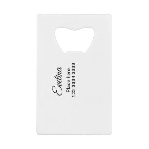 Simple minimal add your name text place city phone