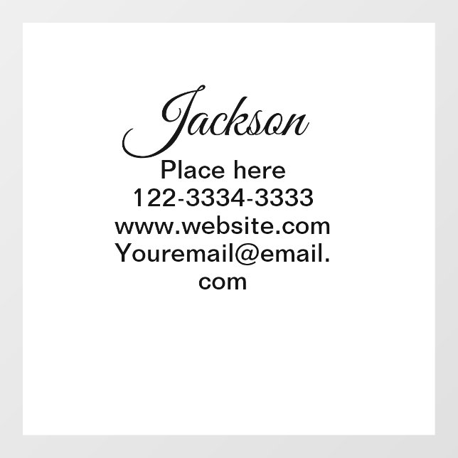 Simple minimal add your name text place city phone (Sheet)