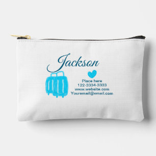 Simple minimal add your name text place city phone accessory pouch