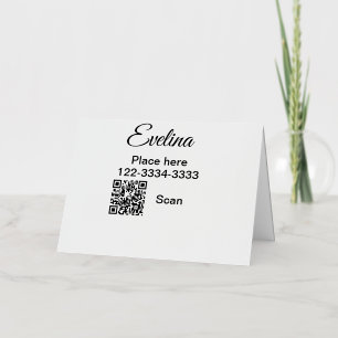 Simple minimal add your name text place city phone foil holiday card