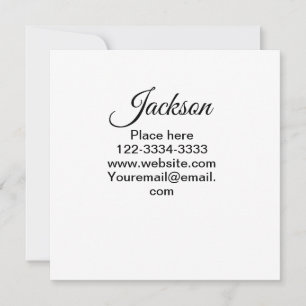 Simple minimal add your name text place city phone holiday card
