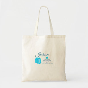 Simple minimal add your name text place city phone tote bag