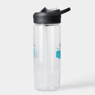 Simple minimal add your name text place city phone water bottle