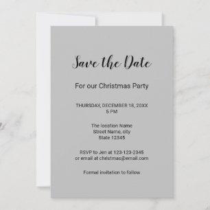 simple minimal add your name text save the date
