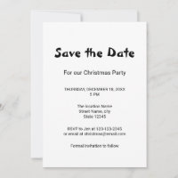 simple minimal add your name text save the date