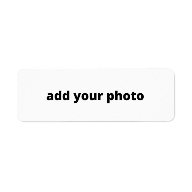 SIMPLE MINIMAL add your photo custom Return Address Label (Front)