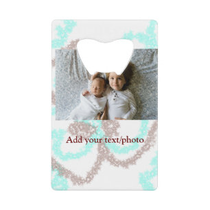 simple minimal ADD YOUR PHOTO TEXT blue glitter Th