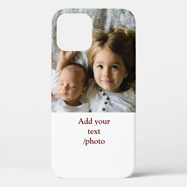 simple minimal ADD YOUR PHOTO TEXT CHRISTMAS     C Case-Mate iPhone Case (Back)