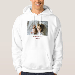 simple minimal ADD YOUR PHOTO TEXT CHRISTMAS    Ho Hoodie