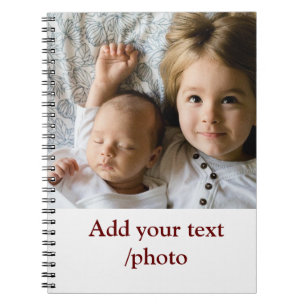 simple minimal ADD YOUR PHOTO TEXT CHRISTMAS N Notebook