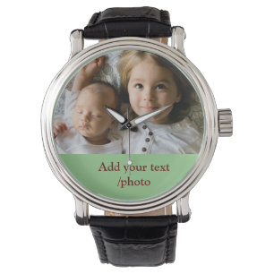 simple minimal ADD YOUR PHOTO TEXT CHRISTMAS Watch