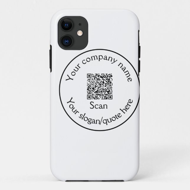 simple minimal add your Q R code scan add name Case-Mate iPhone Case (Back)