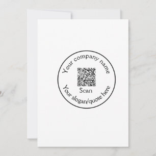 simple minimal add your Q R code scan add name Invitation