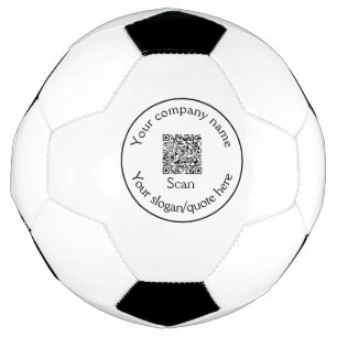 simple minimal add your Q R code scan add name Soccer Ball