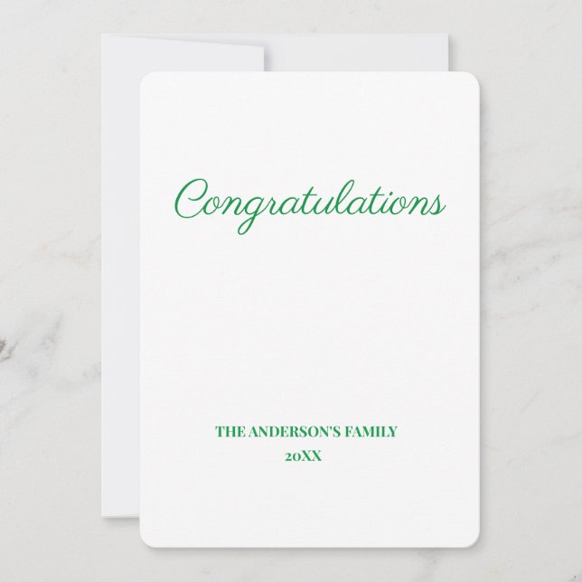 simple minimal add your text congratulations (Front)