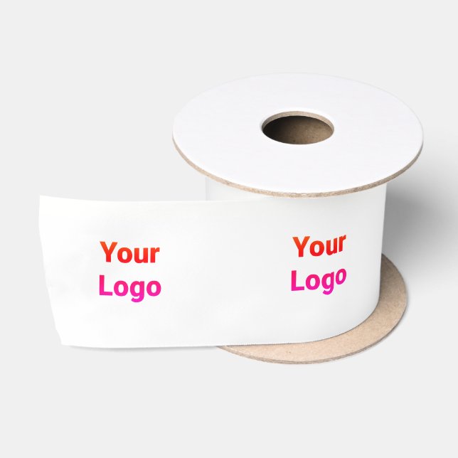 simple minimal add your text monogram name   satin ribbon (Spool)