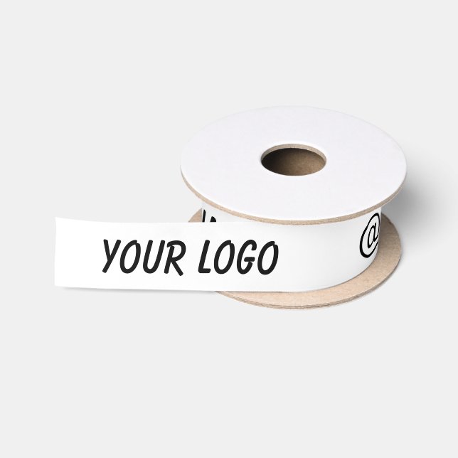 simple minimal add your text monogram name   satin ribbon (Spool)