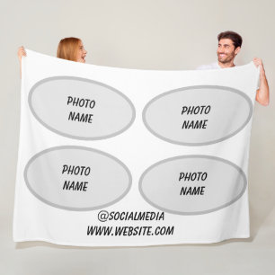 simple minimal add your text monogram name throw b fleece blanket