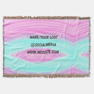 simple minimal add your text monogram name throw blanket